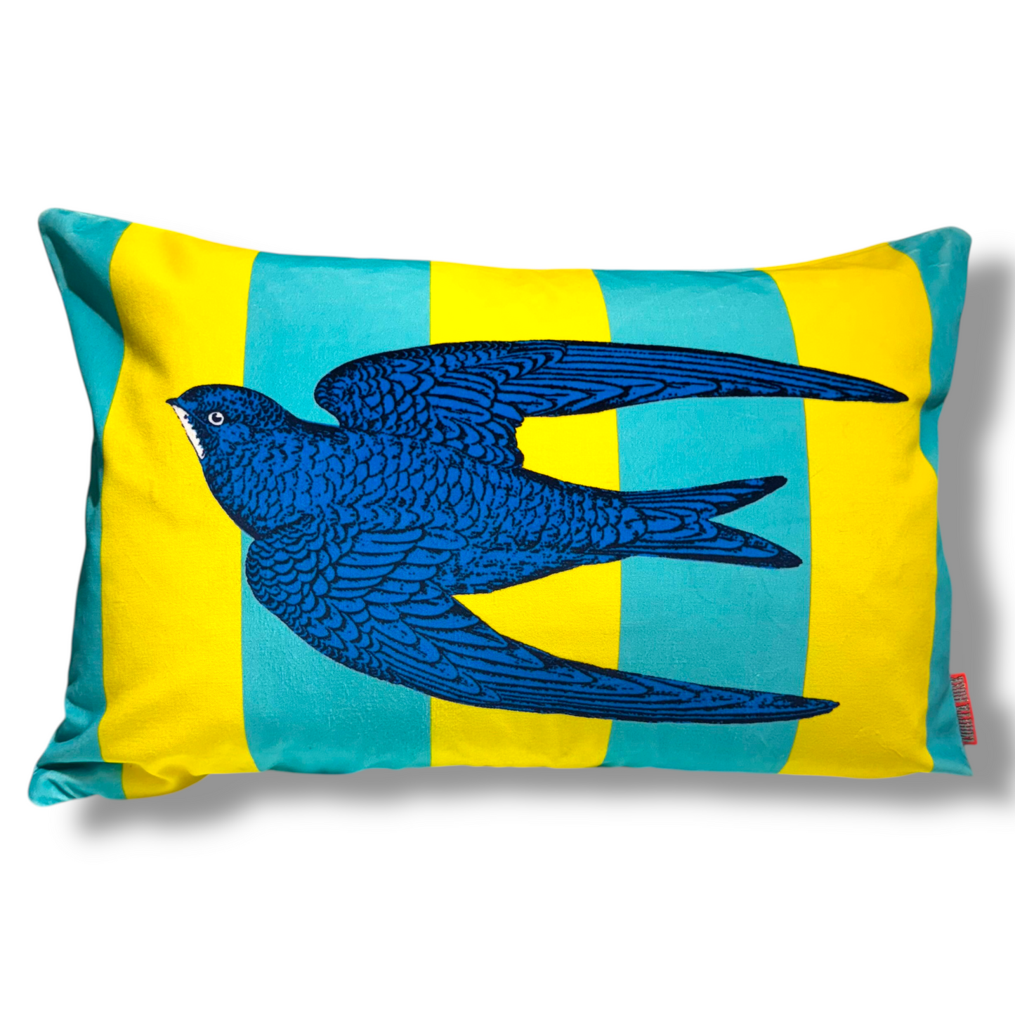 Swift Yellow Velvet Cushion – Corita Rose | Handmade in England