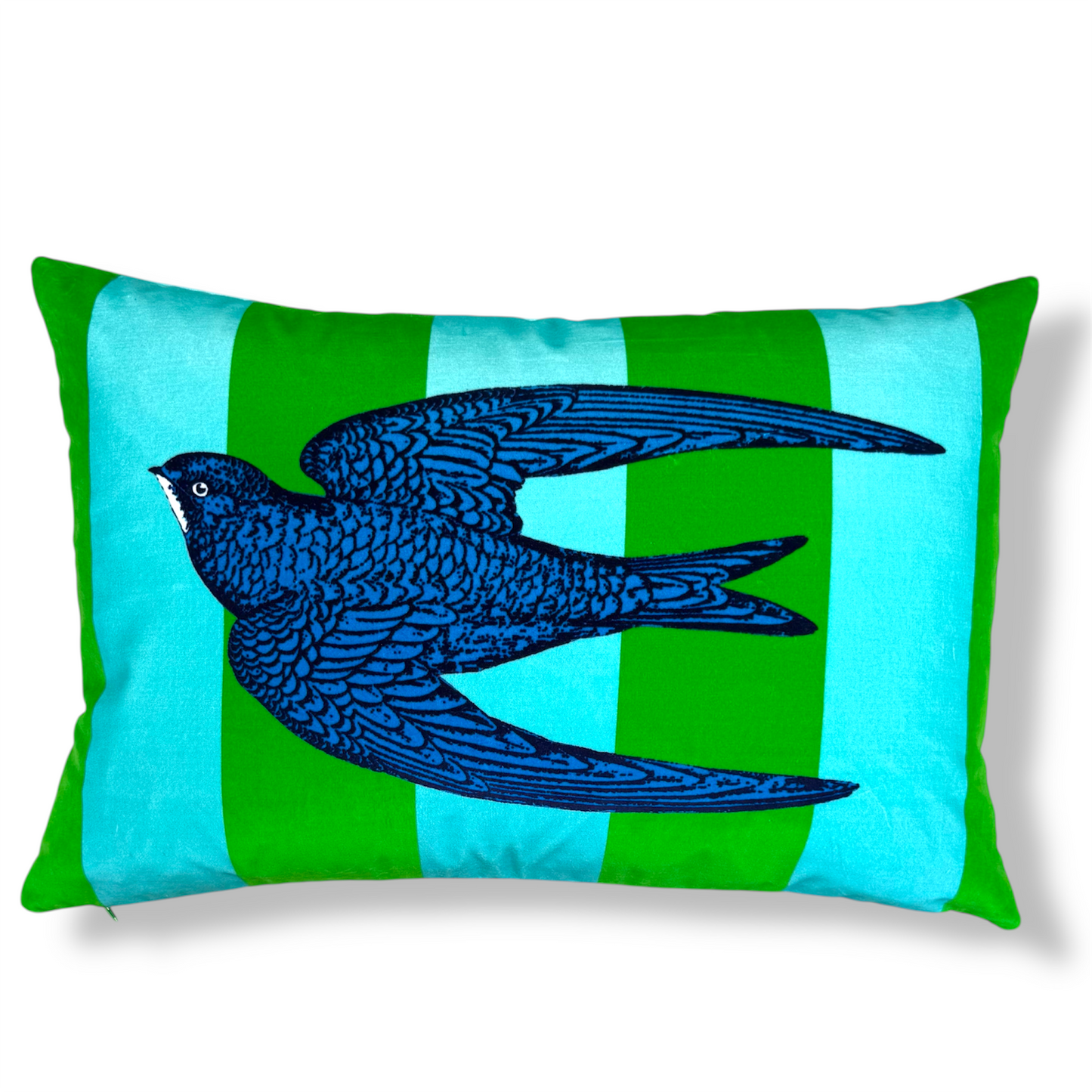 Swift Green Velvet Cushion – Corita Rose | Handmade in England