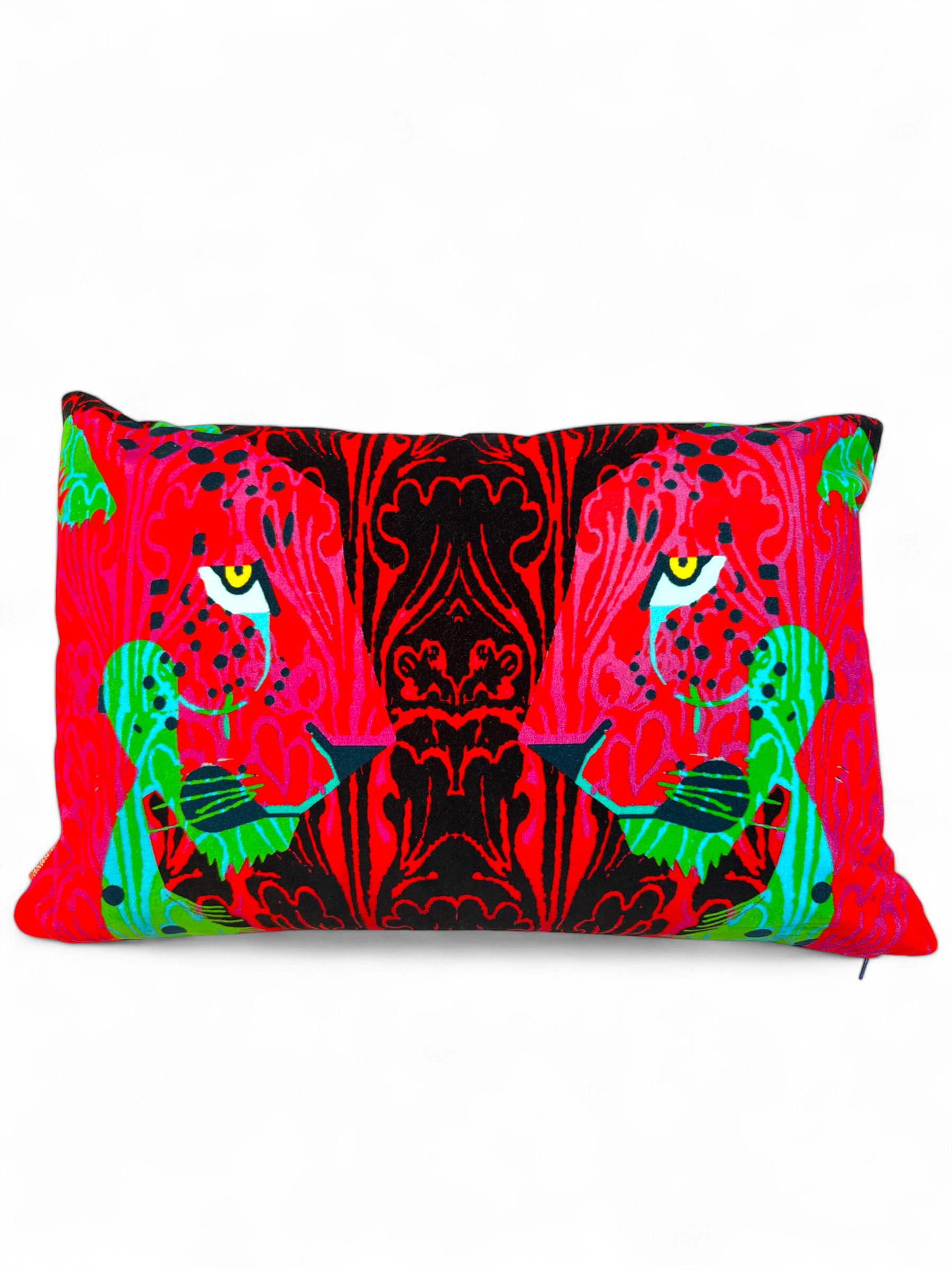 Panther Head Black Cushion