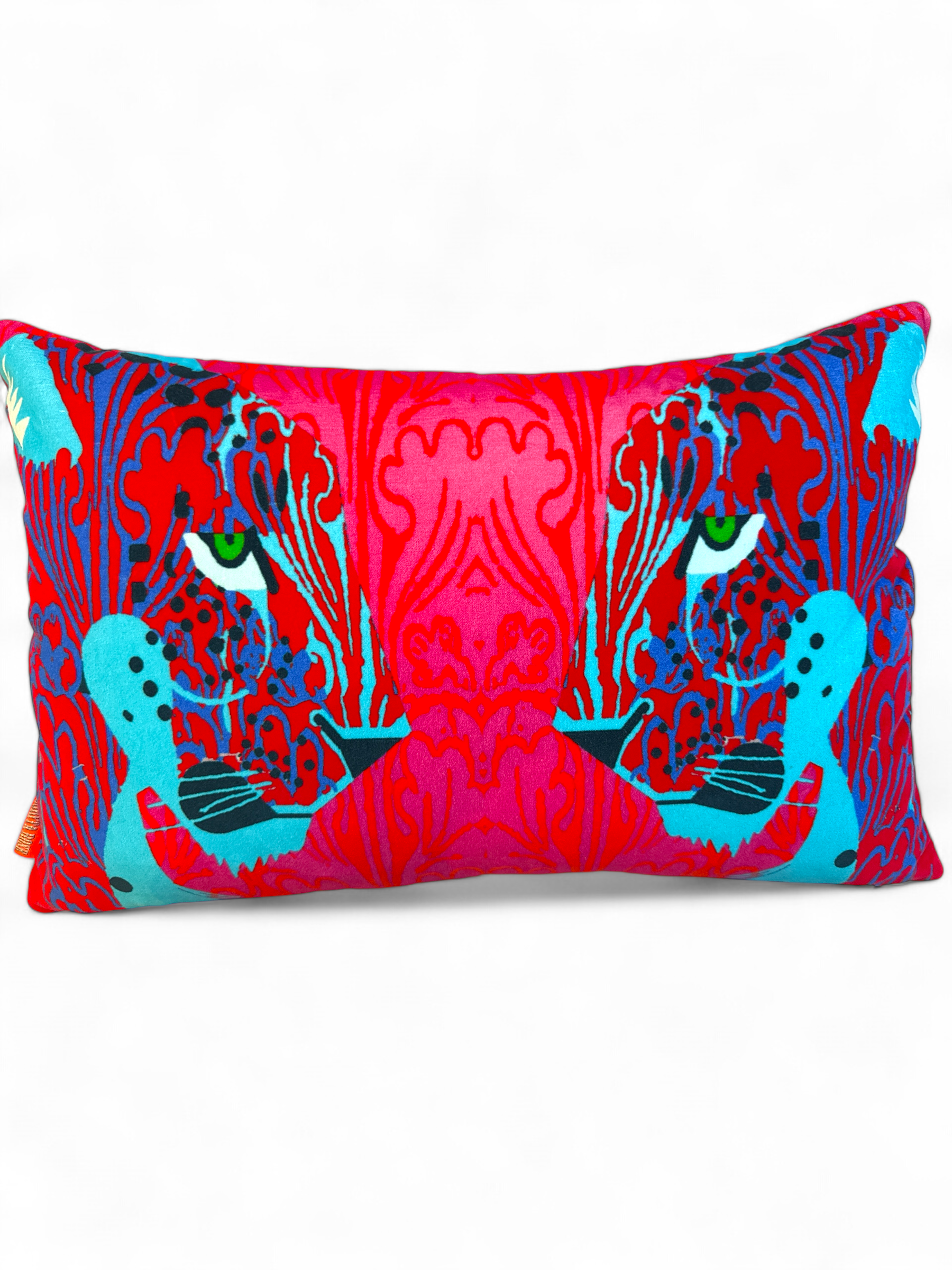 Panther Head Pink Cushion