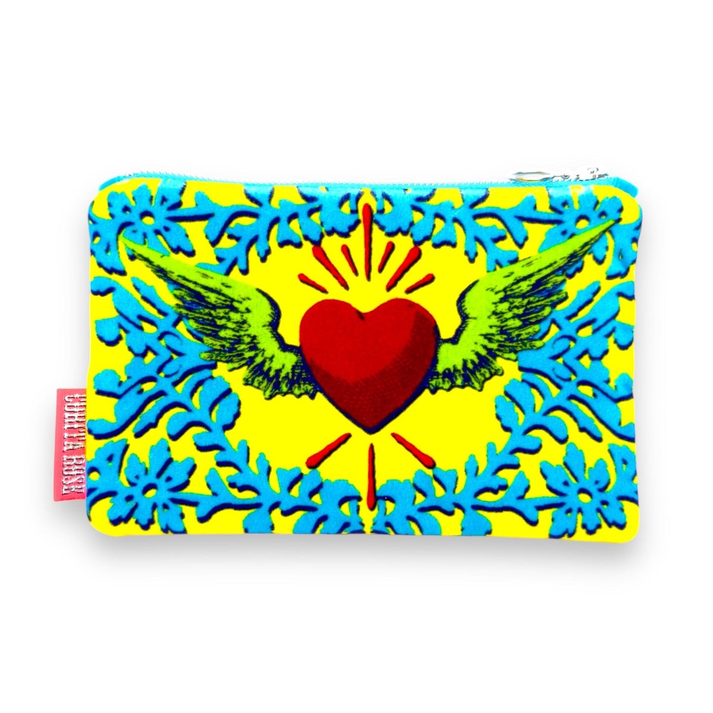 Flying Heart Yellow Clutch