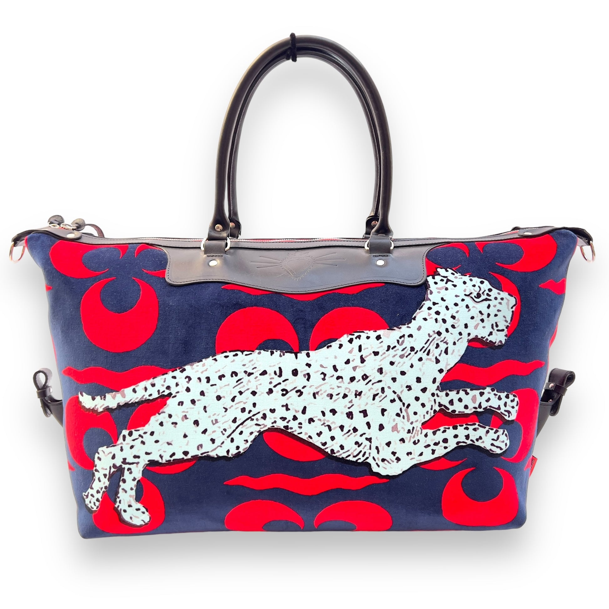 running panther grey weekend bag 2 corita rose handmade england