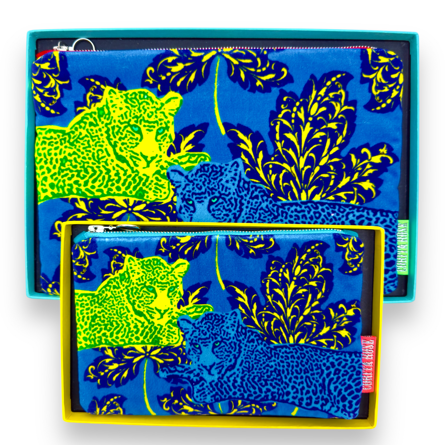 Lounge Leopards Blue Clutch