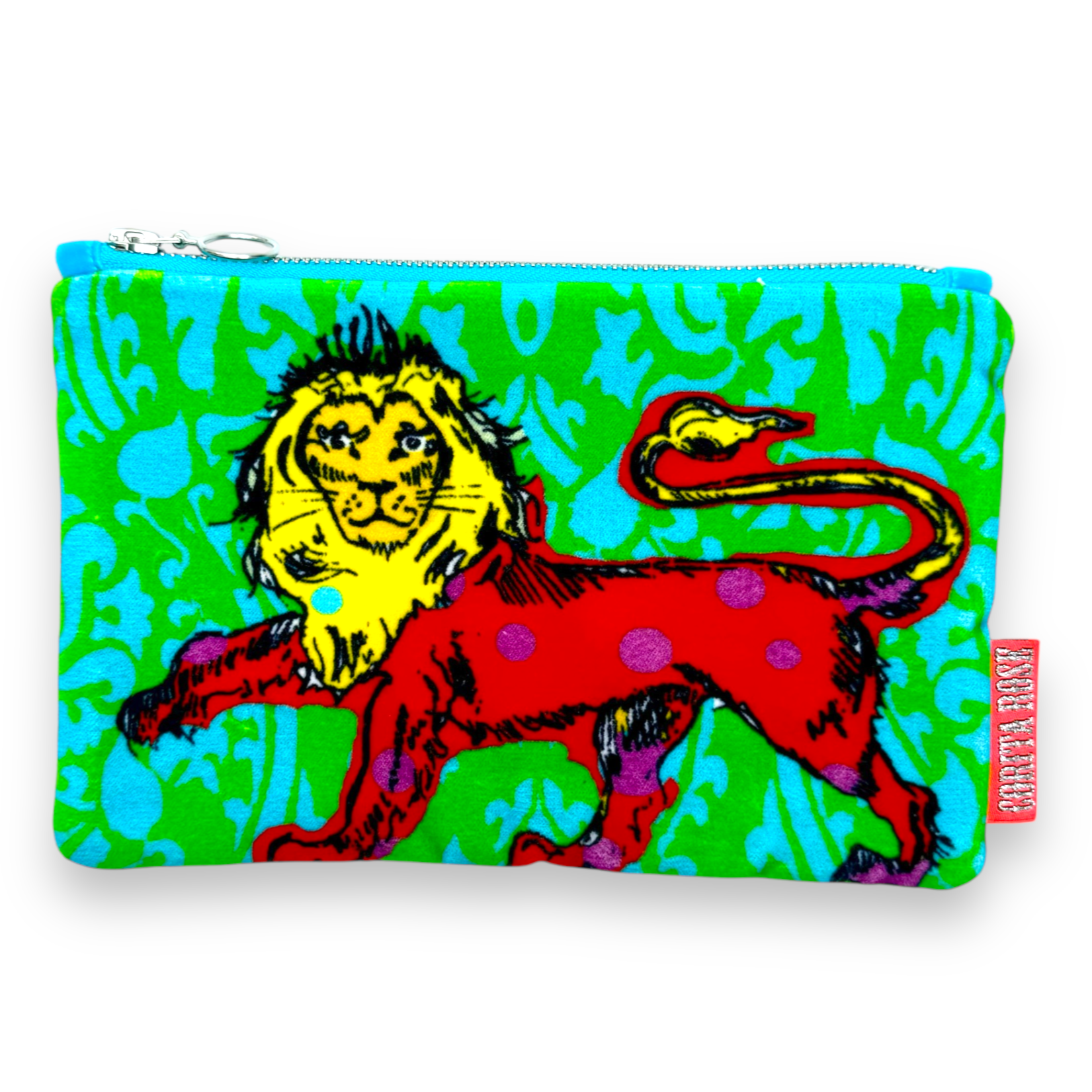 Spotty Lion Red Clutch