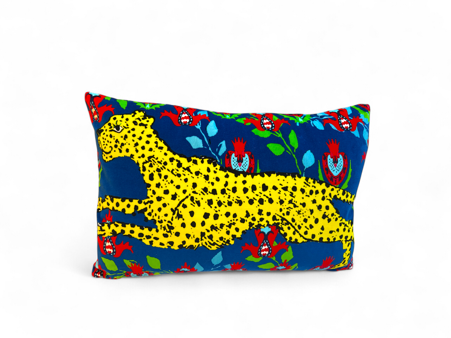 Running Panther Floral Cushion