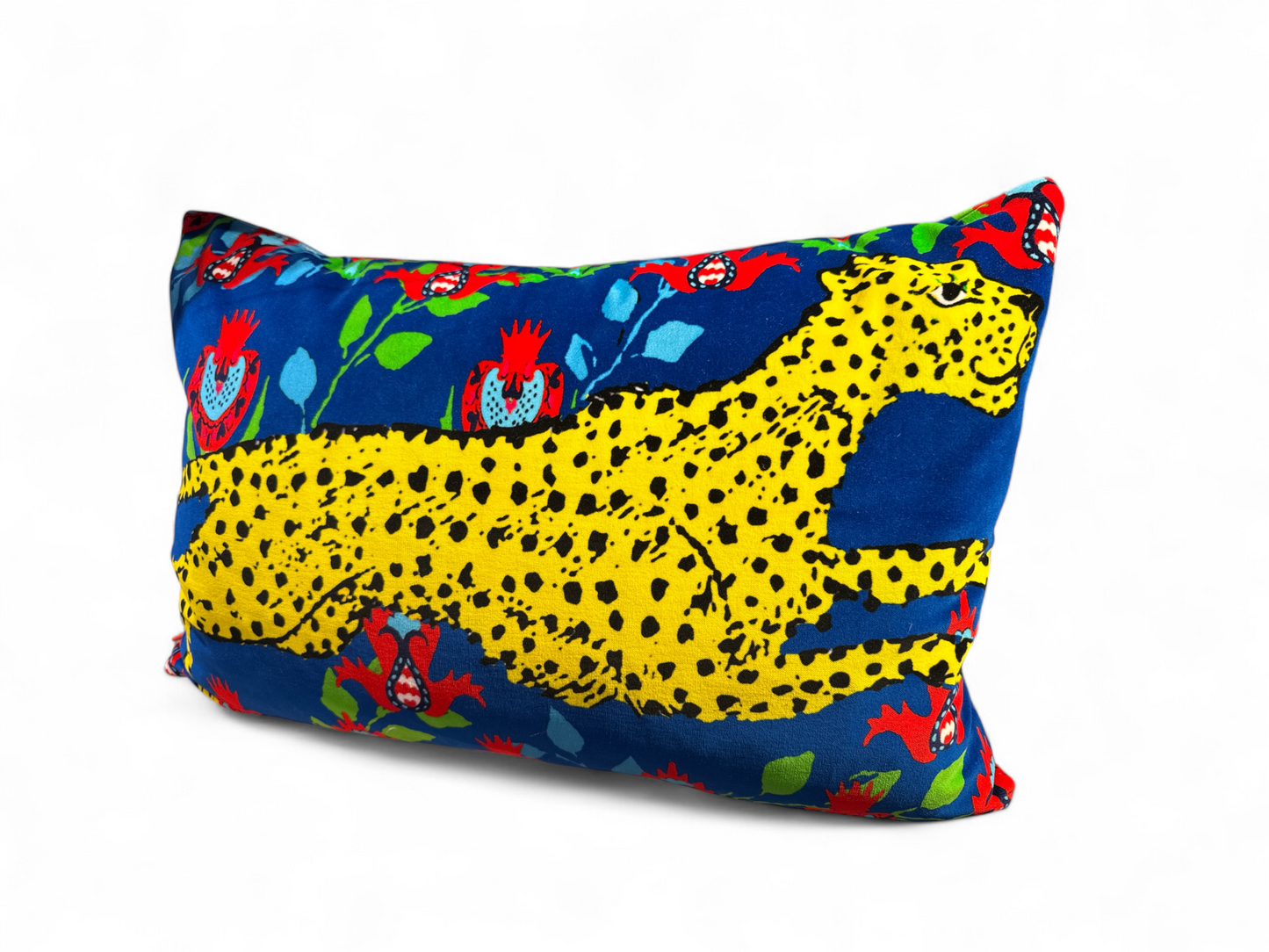 Running Panther Floral Cushion