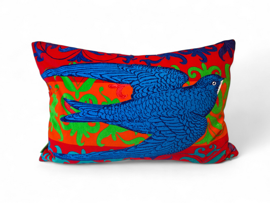 Swift Floral Velvet Cushion – Corita Rose | Handmade in England