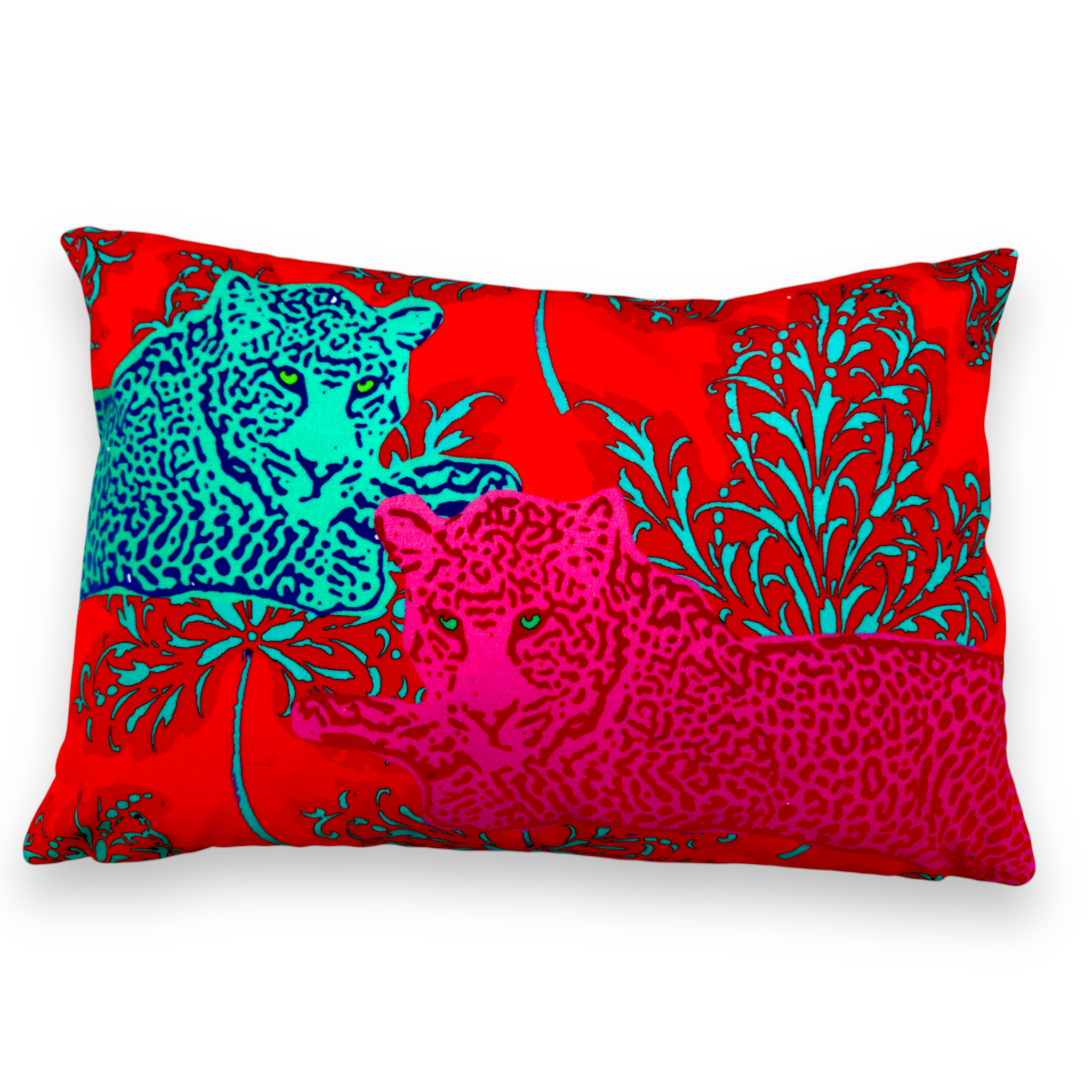 Lounge Leopards Red Cushion