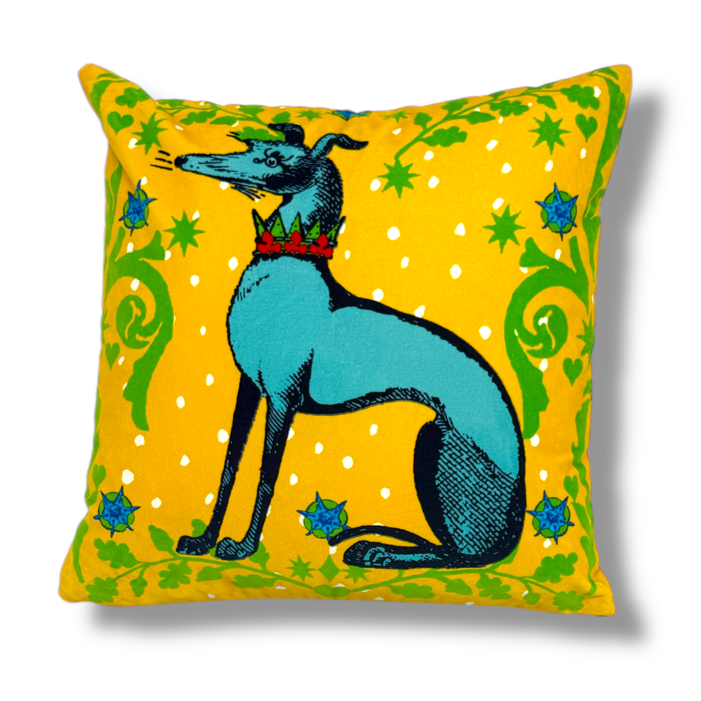 Hound Blue / Yellow Cushion