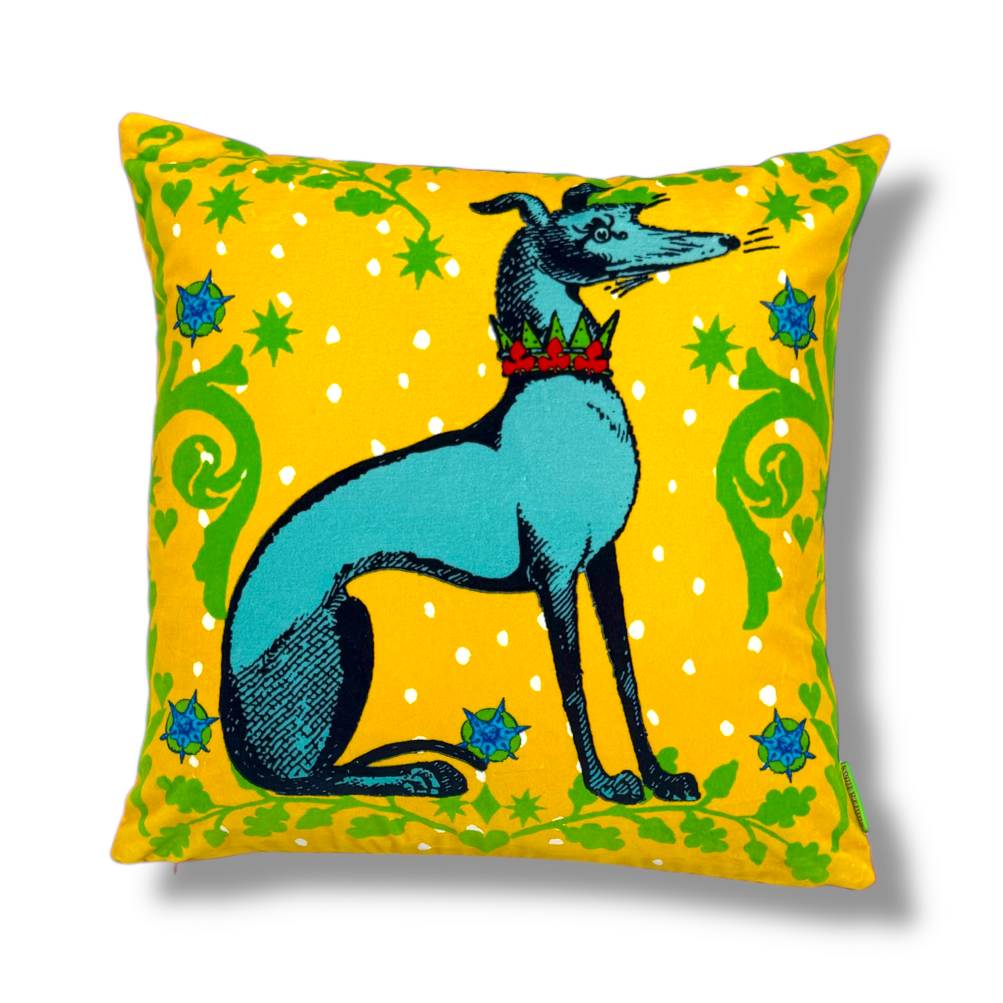 Hound Blue / Yellow Cushion