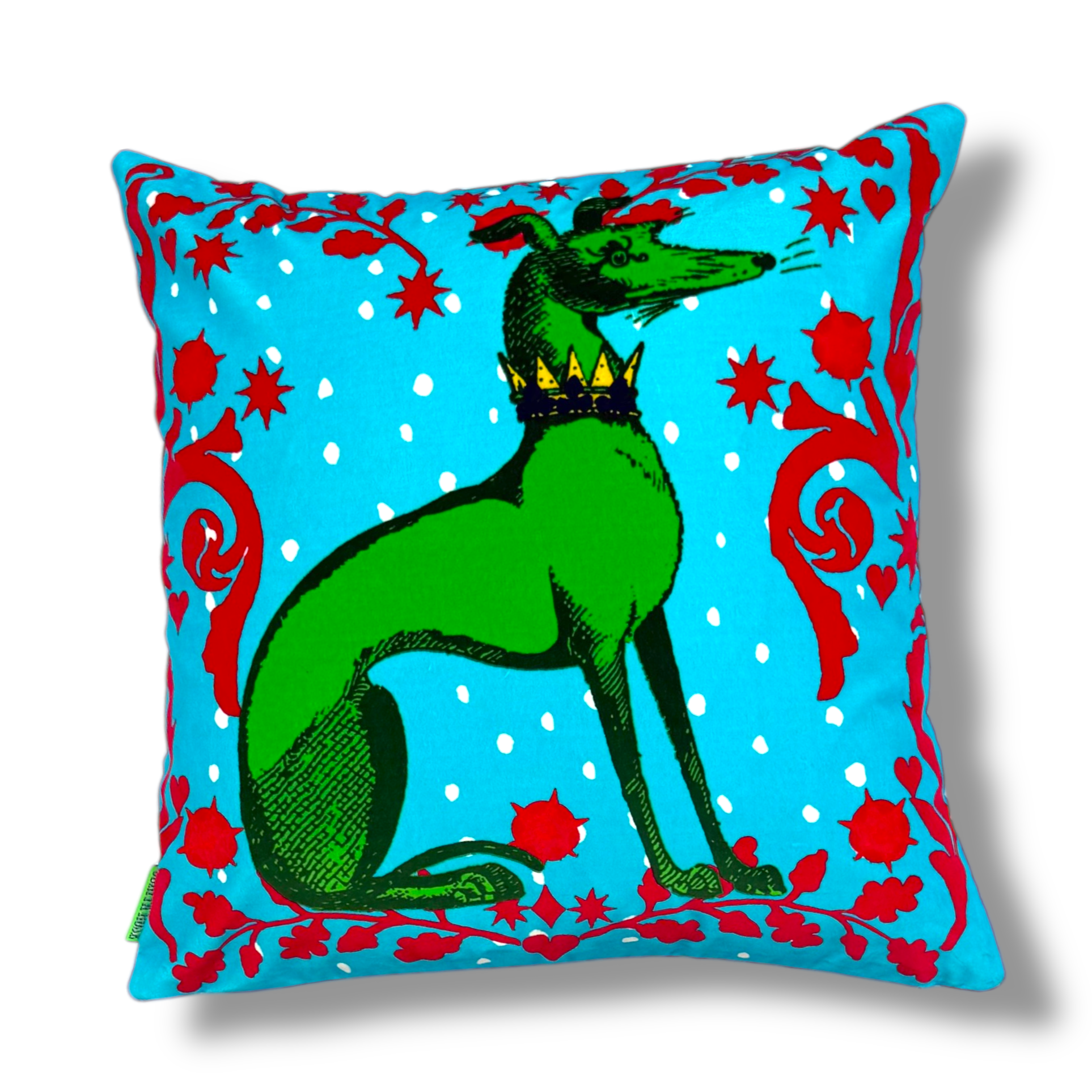 Hound Green/Blue Cushion