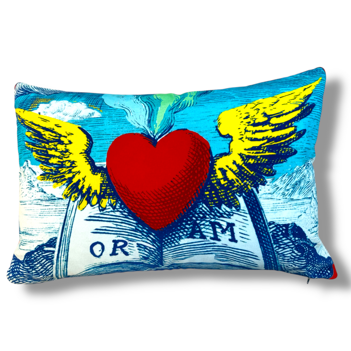 Flying Book Heart Cushion