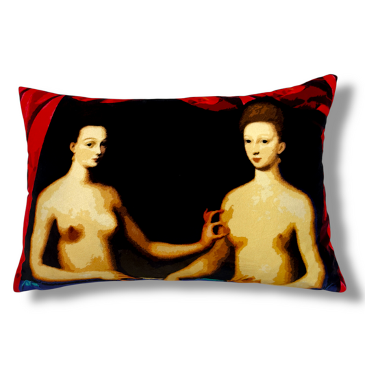 Gabrielle Velvet Cushion – Corita Rose | Handmade in England