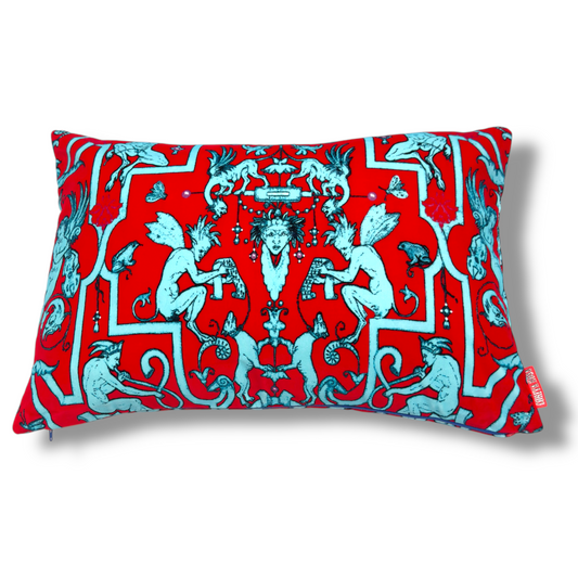 Grotesques Velvet Cushion – Corita Rose | Handmade in England