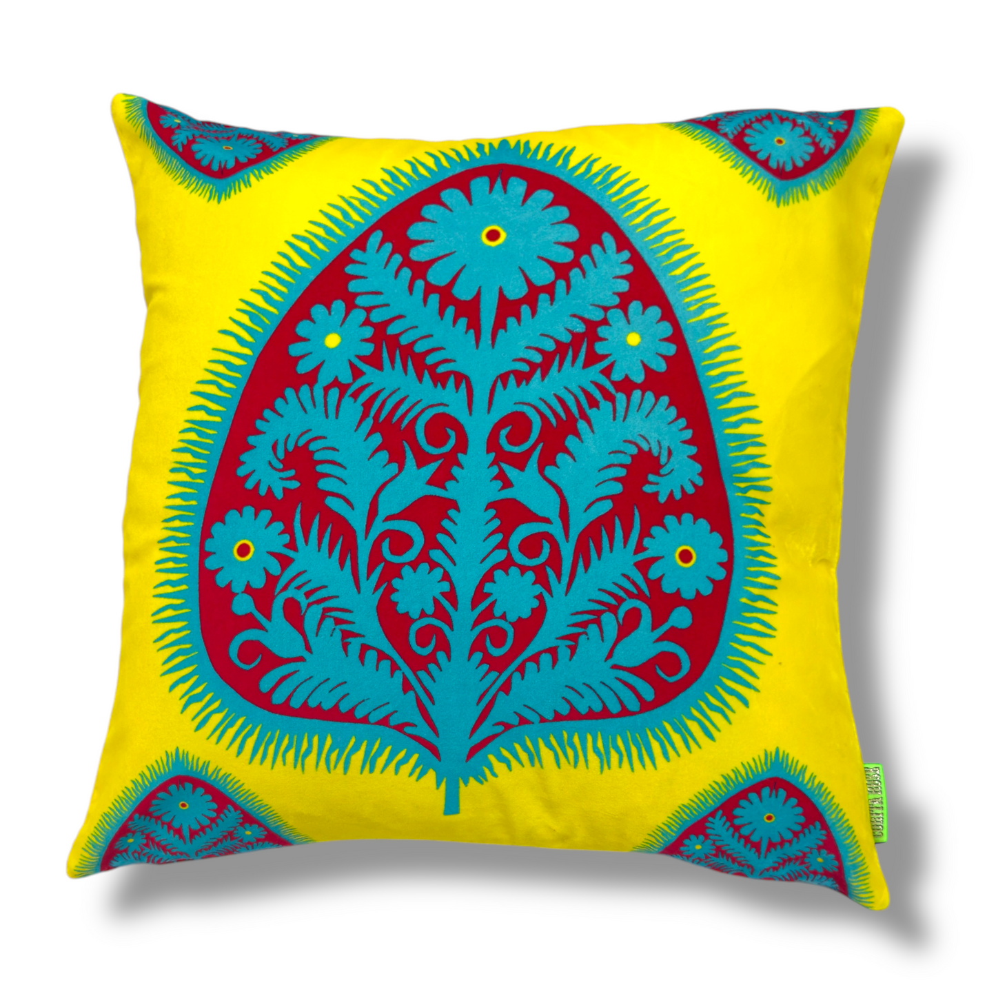 Gypsy Leaf Yellow Cushion