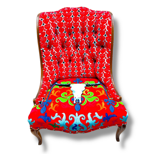 bespoke longhorn chair corita rose handmade england