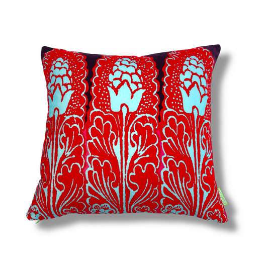Berry Purple Velvet Cushion – Corita Rose | Handmade in England
