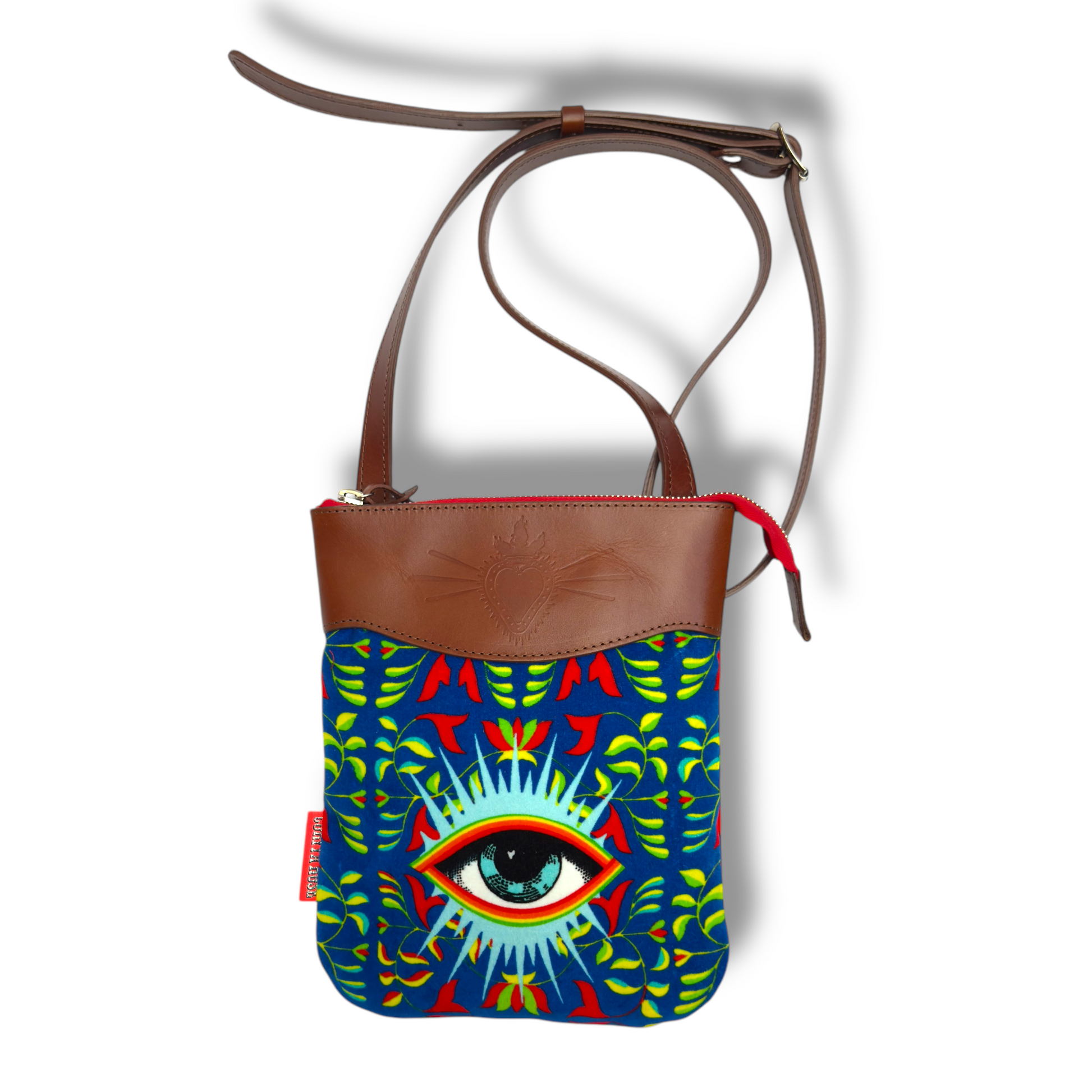star eye blue cross body bag 3 corita rose handmade england