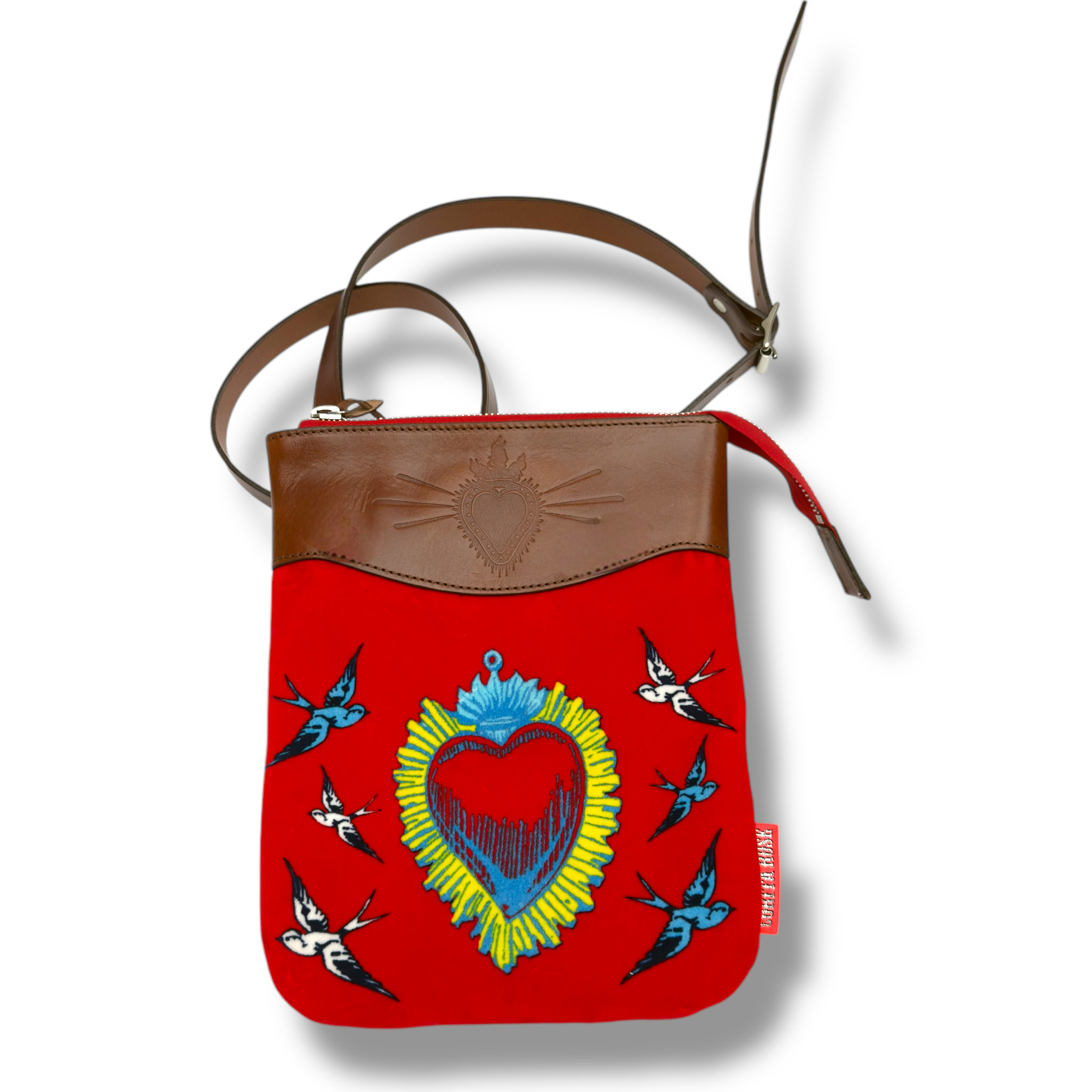 Amor Red Cross Body Bag – Corita Rose | Handmade in England