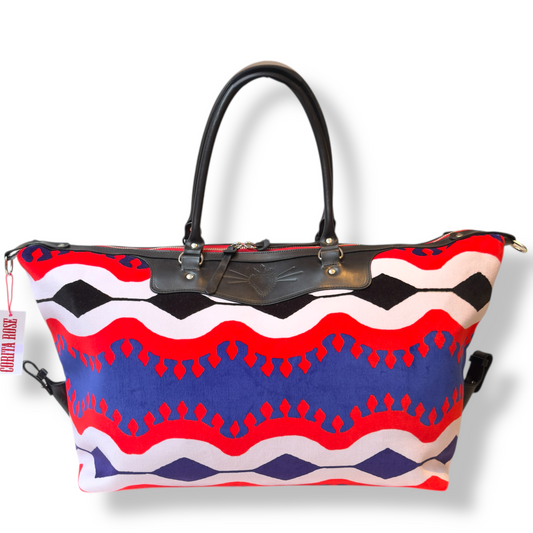 zigzag weekend bag corita rose handmade england