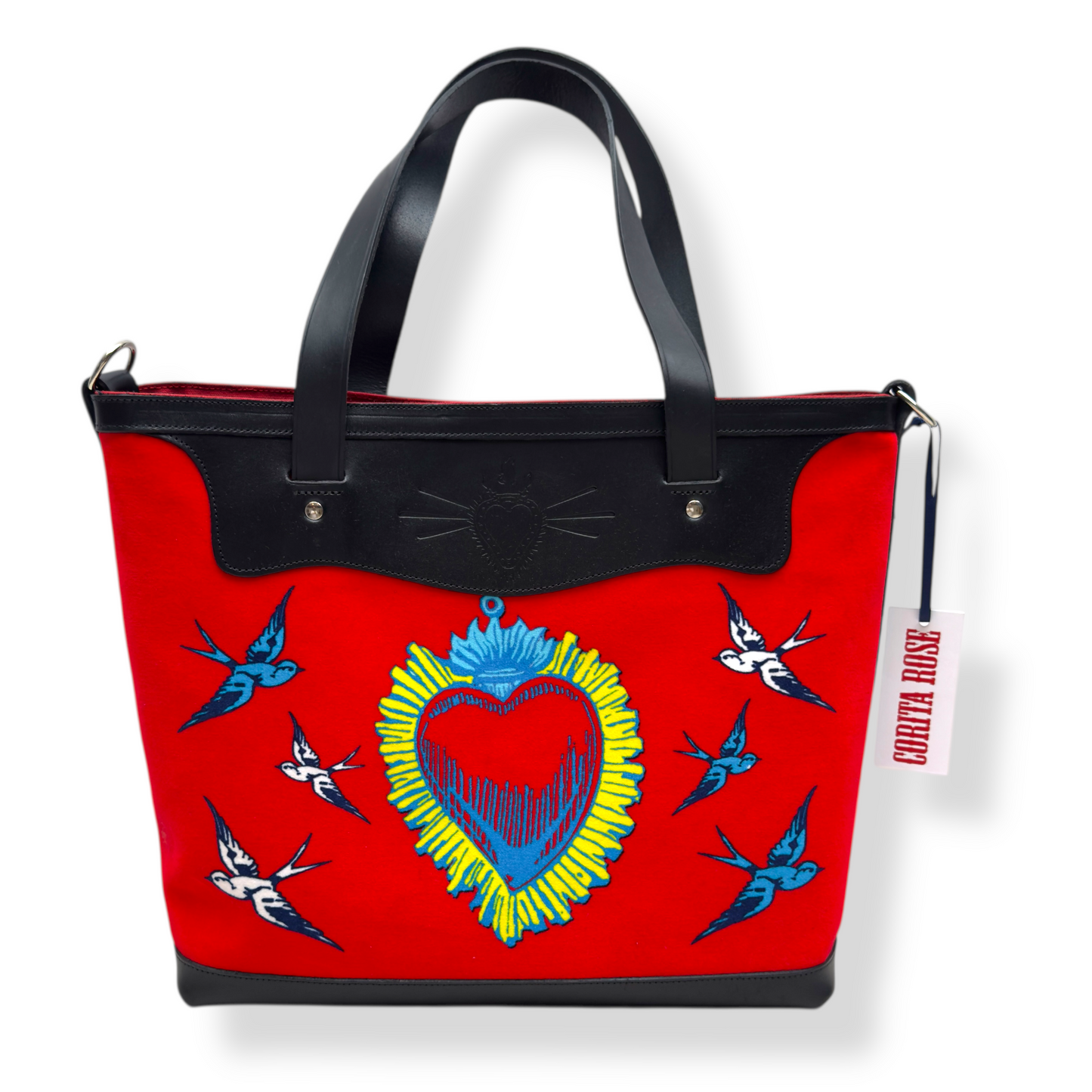 amor red shoulder bag 2 corita rose handmade england