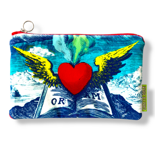Flying Book Heart Clutch