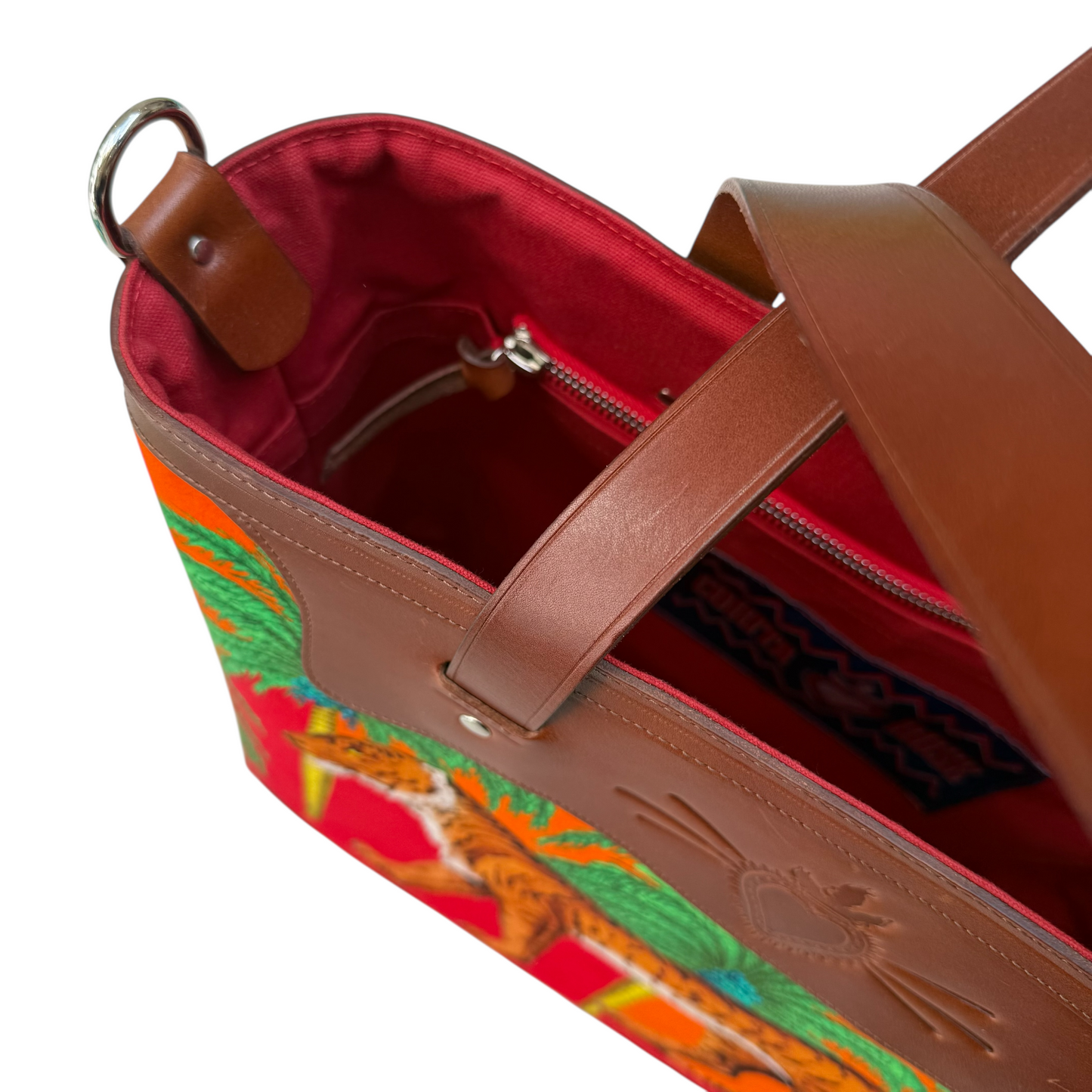 xl tiger shoulder bag 2 corita rose handmade england