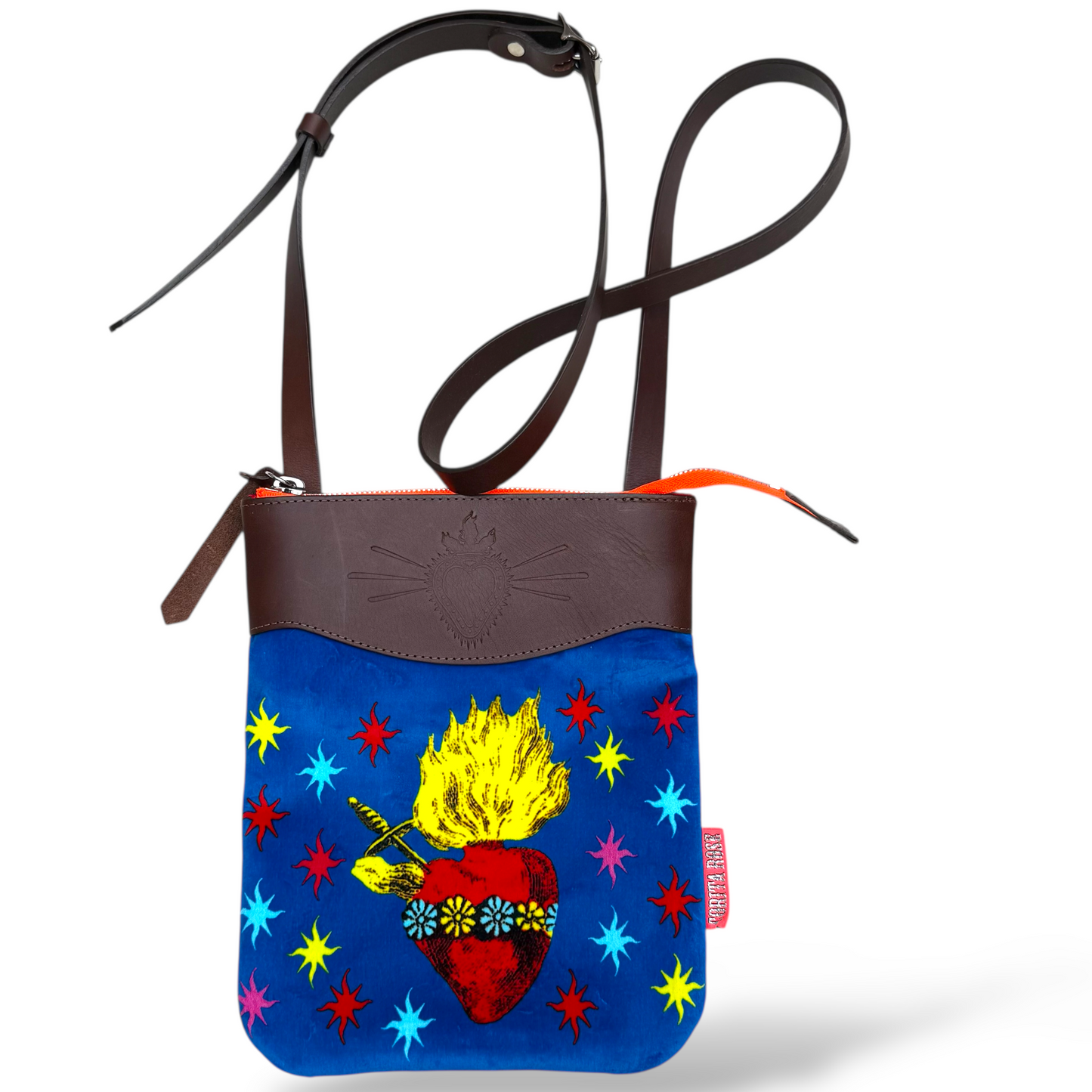 Cross Body Bag - Flaming Heart