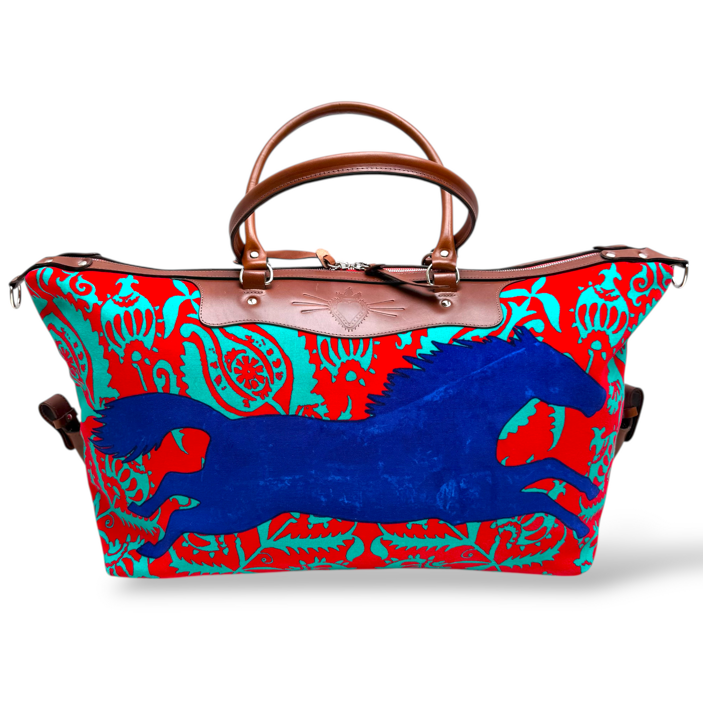 running horse weekend bag corita rose handmade england