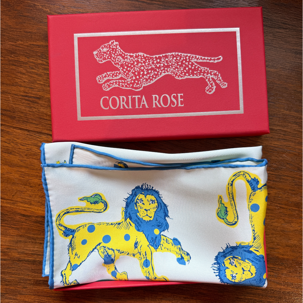 Spotty Lions Silk Square