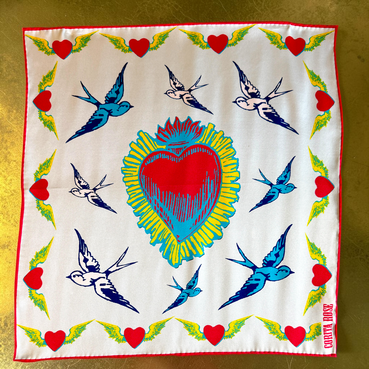 Sacred Heart Silk Square