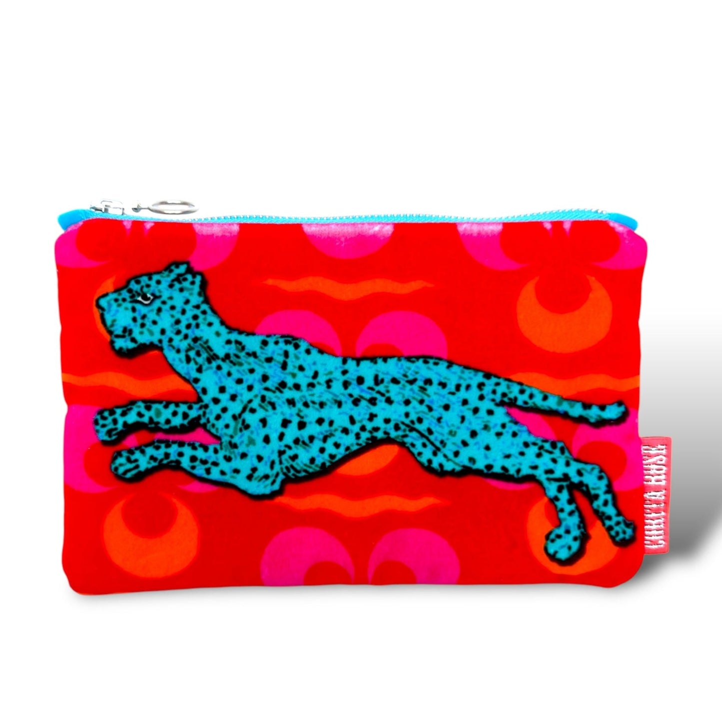 Running Panther Turquoise Clutch