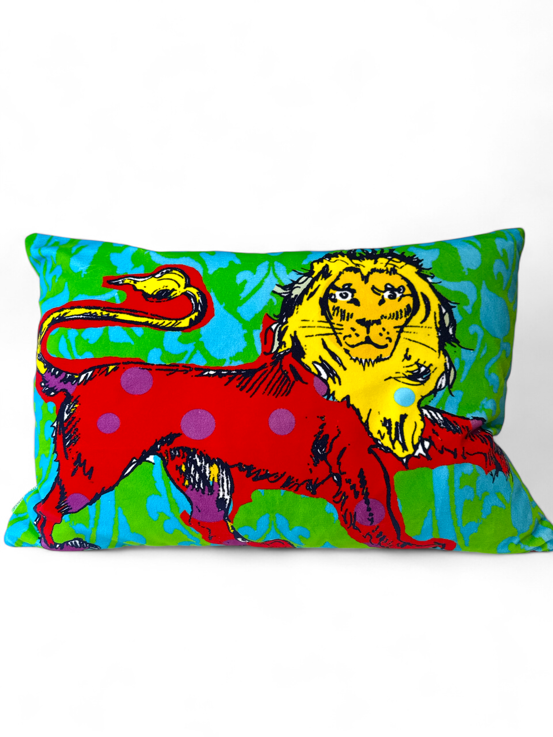 Spotty Lion Red Cushion