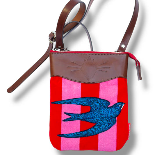swift cross body bag corita rose handmade england