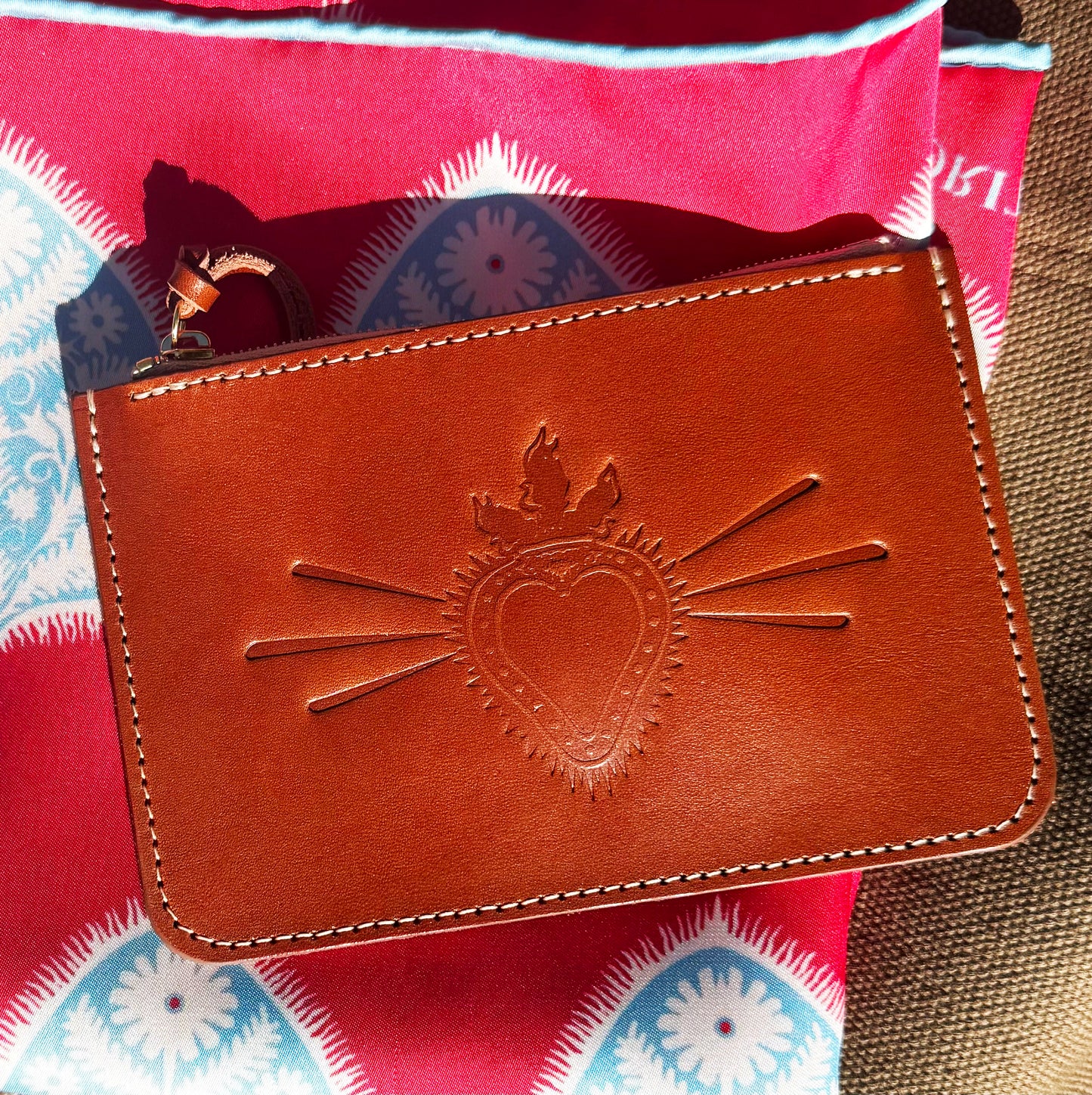 Blazing Heart Leather Wallet