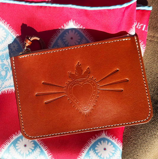 Blazing Heart Leather Wallet